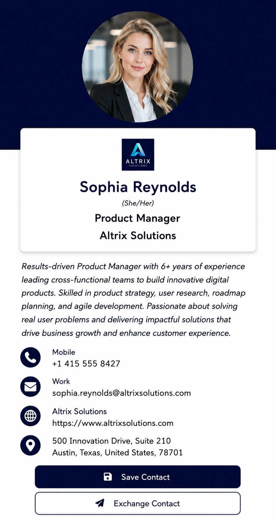 Digital Business Card Template 5